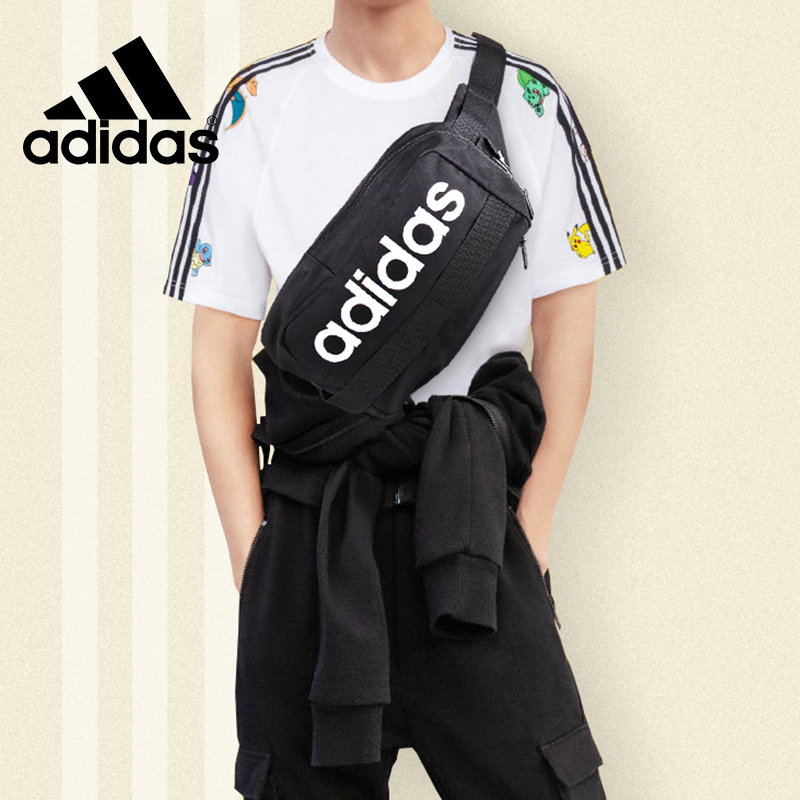 Adidas阿迪达斯腰包男士女小包 多功能健身运动包斜挎包