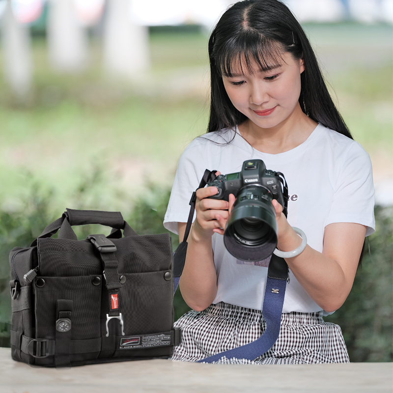 吉尼佛51170摄影包佳能5D4数码包单肩单反相机包便携斜跨多用包